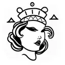 jesters hat fine line tattoo design idea