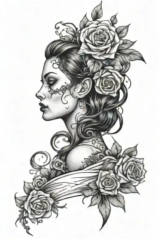 dark romance genre inspired tattoo design idea
