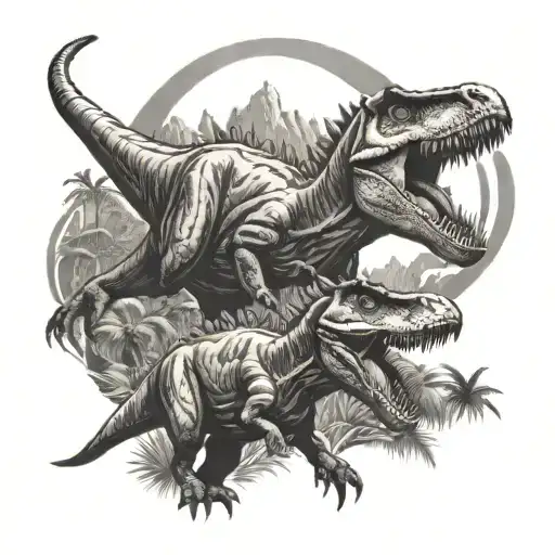 Jurassic park Dinosaurs tattoo design idea