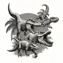 Jurassic park Dinosaurs tattoo design idea