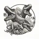 Jurassic park Dinosaurs tattoo design idea