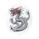 japenese dragon with thunder tattoo design idea