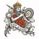 keep calm and go ahead tattoo design idea