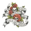 keep calm and go ahead tattoo design idea