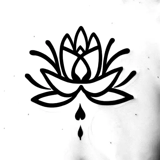 lotus with aham brahmasmi  tattoo design idea