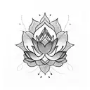 lotus with aham brahmasmi  tattoo design idea