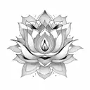 lotus with aham brahmasmi  tattoo design idea