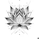 lotus with aham brahmasmi  tattoo design idea