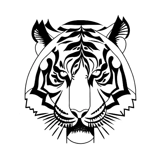  tiger abstract  tattoo design idea