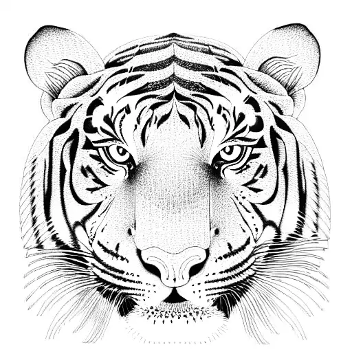 Thai tiger  tattoo design idea