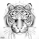 thai tiger abstract  tattoo design idea