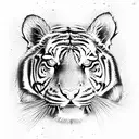 thai tiger abstract  tattoo design idea