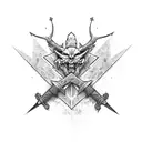 witcher sword tattoo design idea