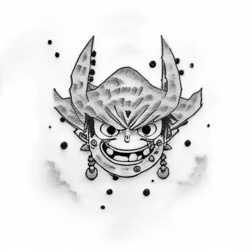Luffy gear 5 tattoo design idea