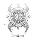 Luffy gear 5 tattoo design idea