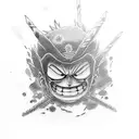 Luffy gear 5 tattoo design idea