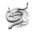 upper arm sleeve and chest tattoo orca and snake tattoo design idea