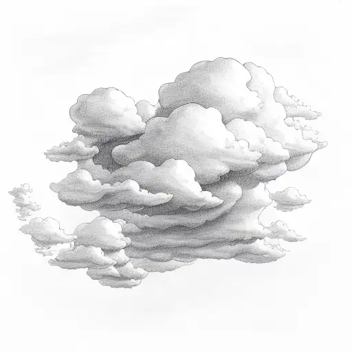 cloud pattern sleeve  tattoo design idea
