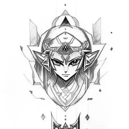 Zelda and link tattoo design idea