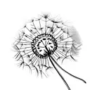 Dandelion tattoo design idea