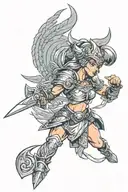 Valkyrie warrior tattoo design idea
