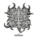 mayan death god tattoo design idea