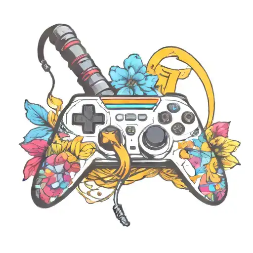 A ps5 joystick lgbtq theme tattoo tattoo design idea