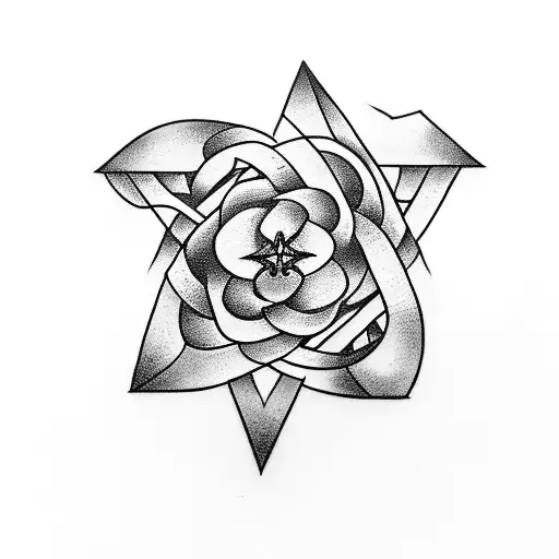infinity with flowers and arrow tattoo design idea