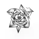 infinity with flowers and arrow tattoo design idea