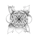 infinity with flowers and arrow tattoo design idea