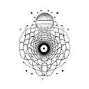 sol key turn into a music spectrum and then turn into an heart tattoo design idea