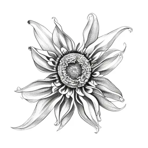 marigold and black-eyed susan tattoo design idea