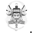 Samurai and Geisha tattoo design idea