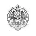 Samurai and Geisha tattoo design idea