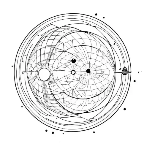 ptolemaic model solar system tattoo design idea