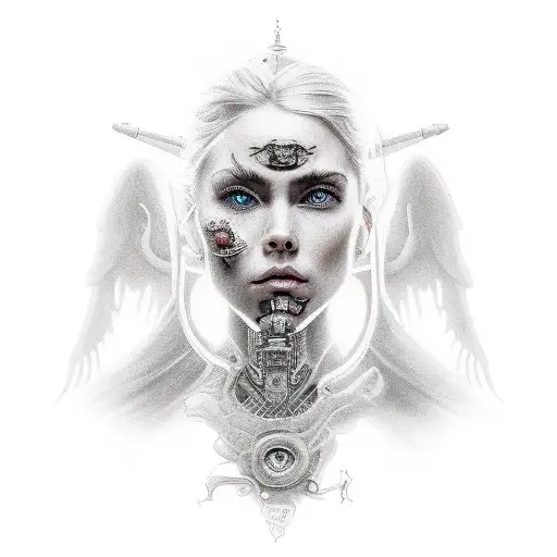 Create a realistic portrait of a beloved 1990s video game character tattoo design idea