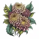 bipolar disorder chrysanthemums gay tattoo design idea