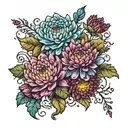 bipolar disorder chrysanthemums gay tattoo design idea