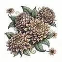 bipolar disorder chrysanthemums gay tattoo design idea