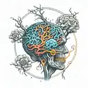 bipolar disorder brain tattoo design idea