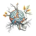 bipolar disorder brain tattoo design idea