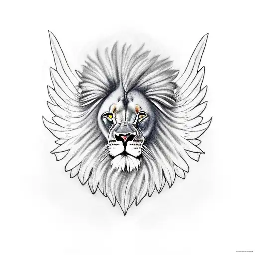 lion wings alex tattoo design idea