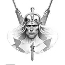 st Michael warrior tattoo design idea