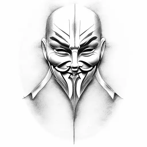 v for vendetta tattoo design idea
