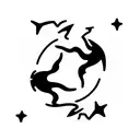 matching leo sign tattoo design idea