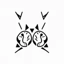 matching leo sign tattoo design idea