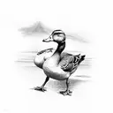 duck tattoo design idea