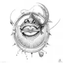 angler fish  tattoo design idea
