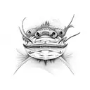 angler fish  tattoo design idea