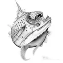 angler fish  tattoo design idea